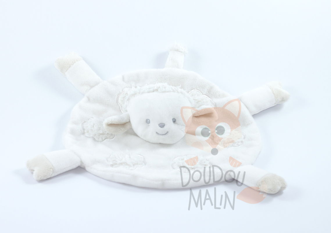 Baby comforter white beige sheep 